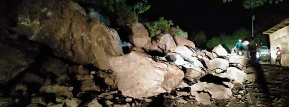 Heavy rains trigger  landslide in San Carlos