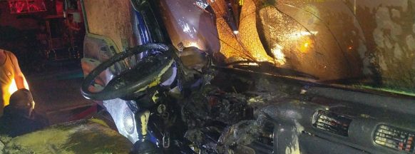 Truck catches fire  in Bacolod’s Brgy. 2