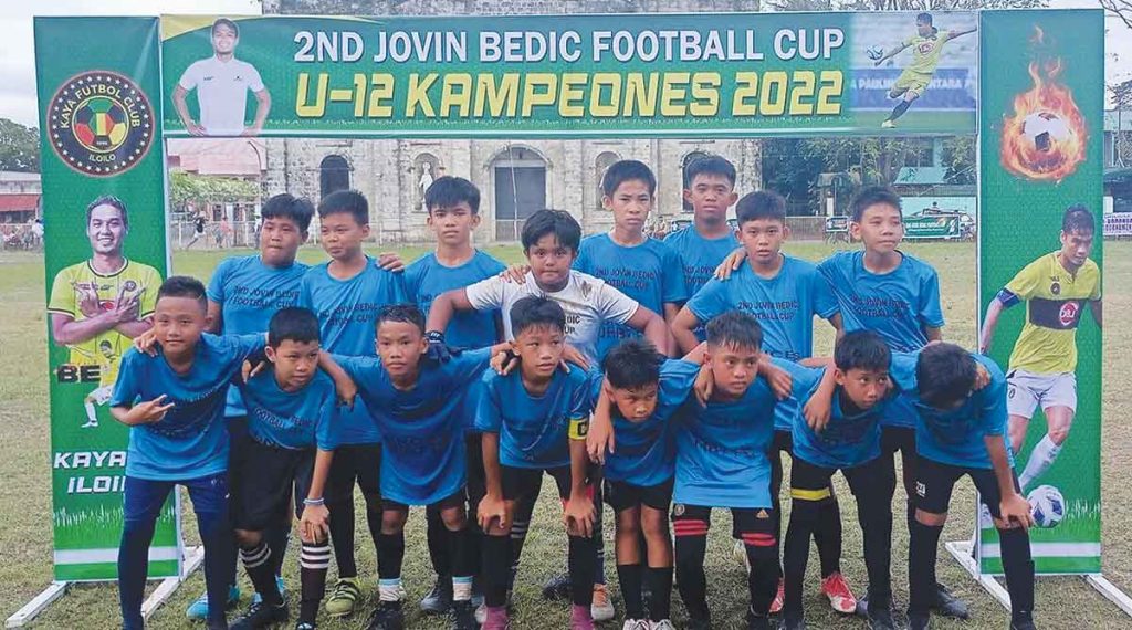 Photo shows members of the winning JB7 Football Team (Photo courtesy of Darlene Delgado)