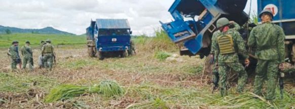 Suspected NPA torches 2 cane trucks in Toboso