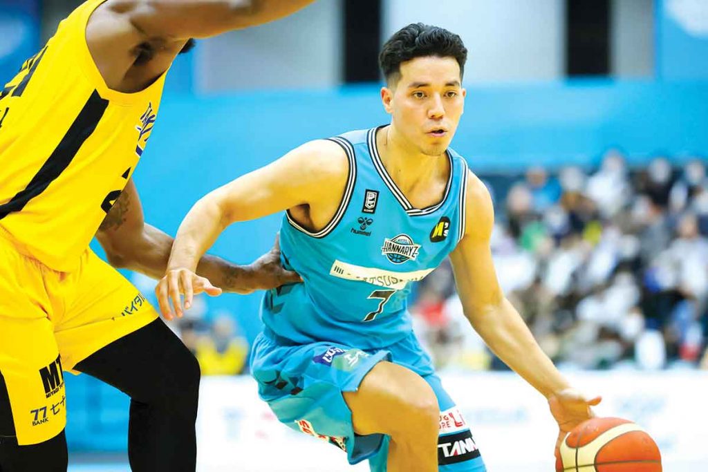 Matthew Wright had 22 markers to lead Kyoto Hannaryz past Shibuya Sunrockers in Japan B.League. (Photo courtesy of Japan B.League)