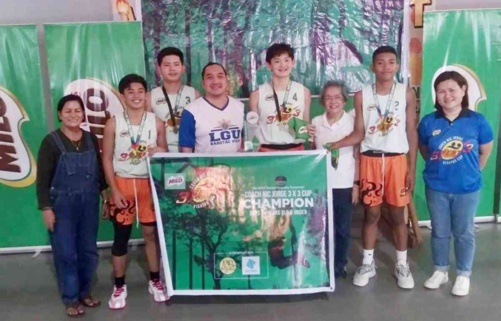 Photo shows members of Team Shark that ruled the Visayas leg of The BEST Center's Coach Nic Jorge 3x3 Cup. (Pete Barcelona photo)