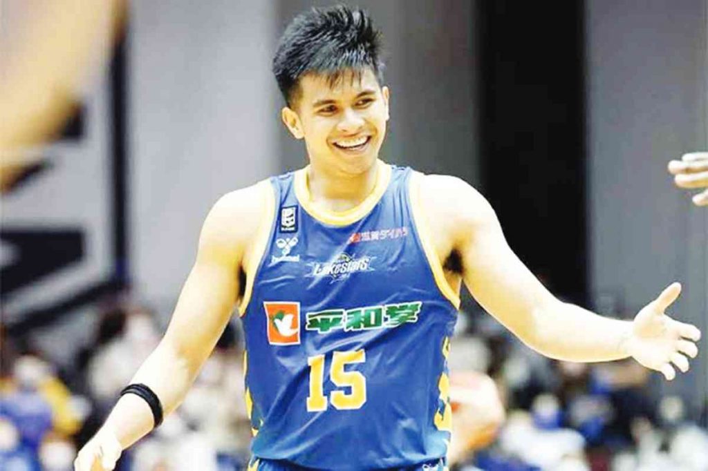 Ilonggo Kiefer Ravena of Shiga Lakes entered the Japan B.League's 1000-point club in their win over San-En NeoPhoenix. (B.League photo)  