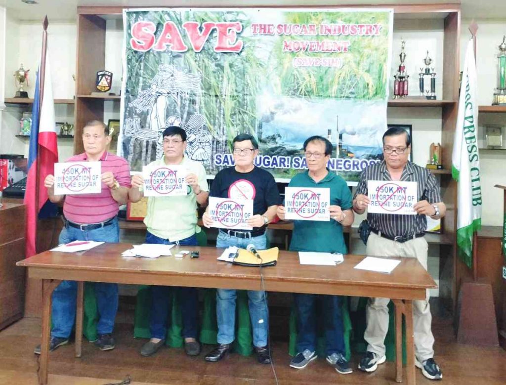 Labor group Save The Sugar Industry Movement calls on the Sugar Regulatory Administration to be firm and consistent in the enforcement of its regulatory authority to protect the welfare of small farmers and producers, in the determination of how much can be imported, without any drastic effects on the stakeholders of the sugar industry. (Mae Singuay photo)