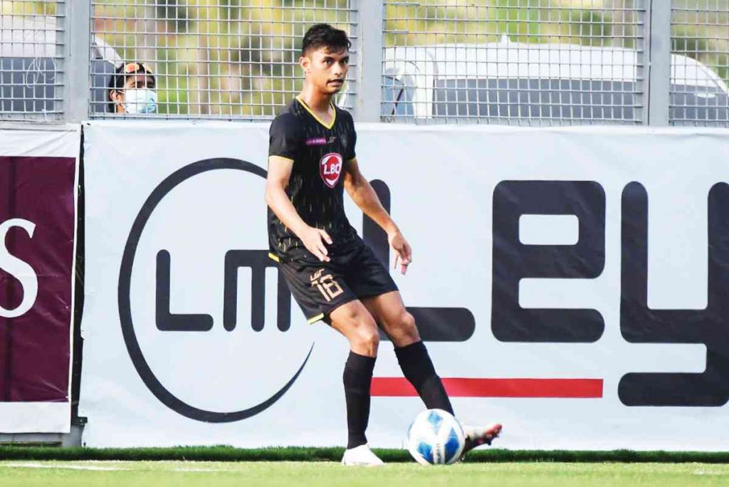 Jarvey Gayoso kicked off the scoring for Kaya Futbol Club-Iloilo against Stallion-Laguna Football Club with a third minute conversion. (PFL photo)