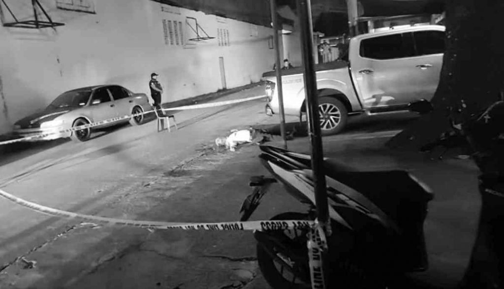 A security guard was shot dead after confronting a group of motorists over a parking slot on Lacson Street in Bacolod City's Barangay 5 on Thursday, March 2, 2023. (Contributed photo)