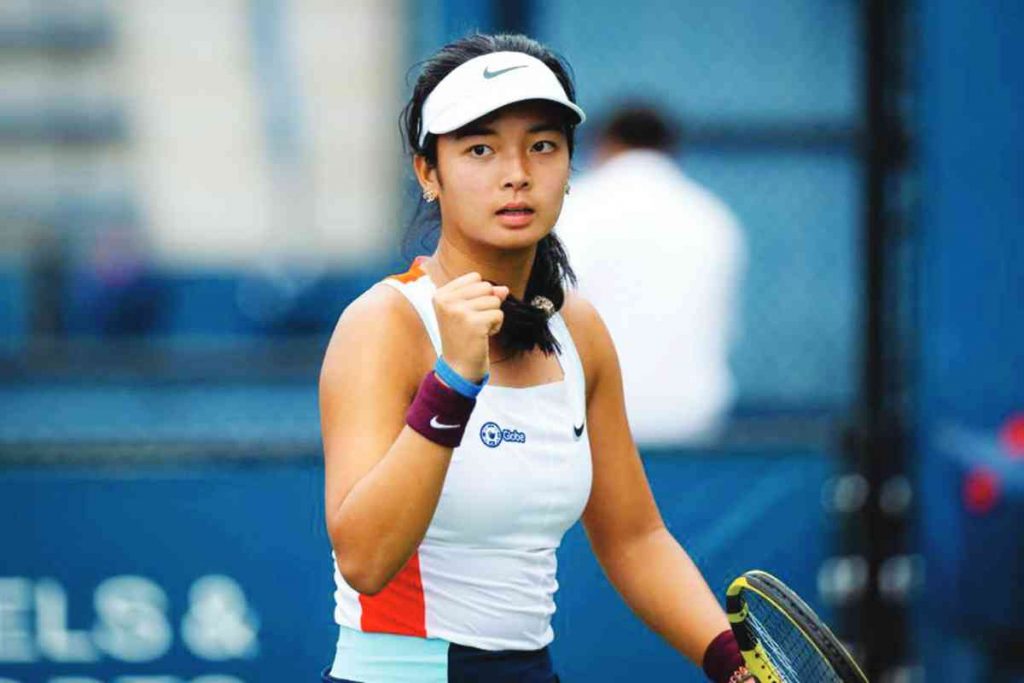 Filipino tennis player Alex Eala at the US Open Juniors (Facebook photo)