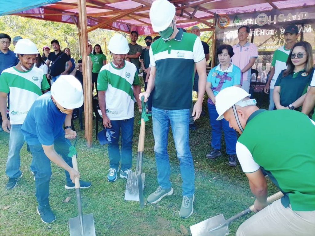 Negros Occidental Governor Eugenio Jose Lacson led the groundbreaking ceremony of the 62-hectare Biodiversity Conservation and Nature Tourism Center in the province's Talisay City yesterday, March 31, 2023. (Dominique Gabriel G. Bañaga photo)