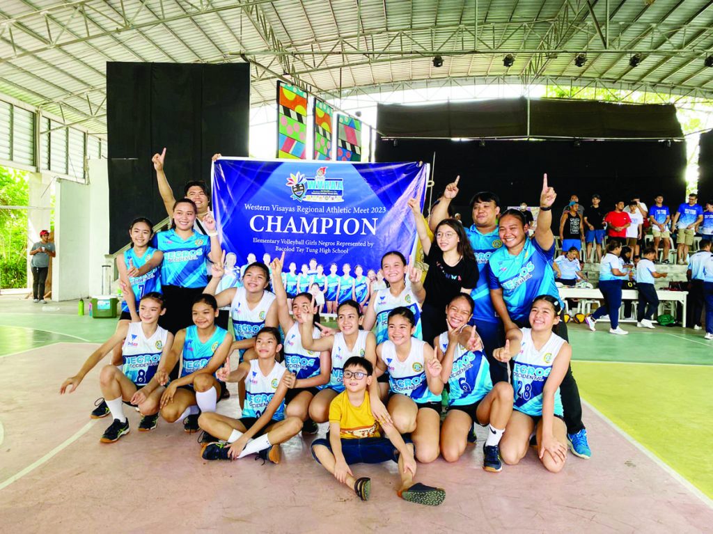 The Bacolod Tay Tung High School has represented Negros Occidental in the Western Visayas Regional Athletic Association and has clinched the championship in the elementary girls’ division after beating Iloilo in the finals. (Photo courtesy of Jose Montalbo)
