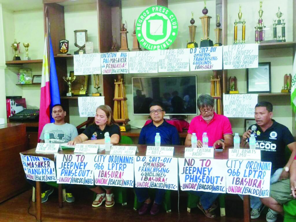 The No to Jeepney Phaseout Movement will hold a transport strike on Monday, May 8, 2023 in Bacolod City, to protest against the proposed Local Public Transport Route Plan. (Aksyon Radyo Bacolod photo)