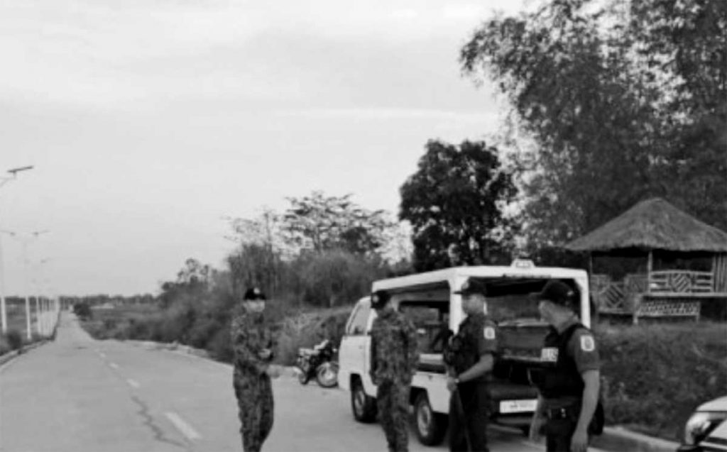 Personnel of Bacolod City Police Office Station 10 conducted mobile patrol along the Bacolod-Negros Occidental Economic Highway in Barangay Cabug yesterday morning, May 9, 2023. All police stations in the city have been directed to increase visibility in their respective areas of jurisdiction. (Bacolod City Police Office photo)