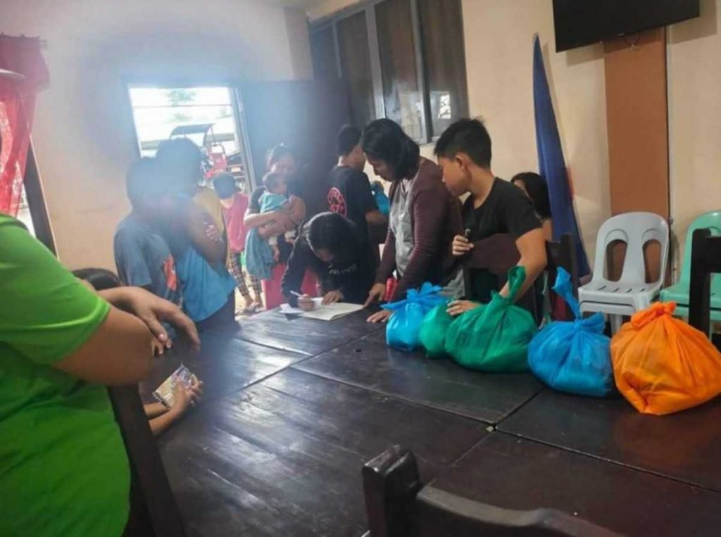 Around 67 families at Gil Montilla and Manlucahoc villages in Negros Occidental’s Sipalay City were pre-emptively evacuated in preparation for the effects of Typhoon "Betty" over the weekend, the local government unit says. (Sipalay LGU photo)