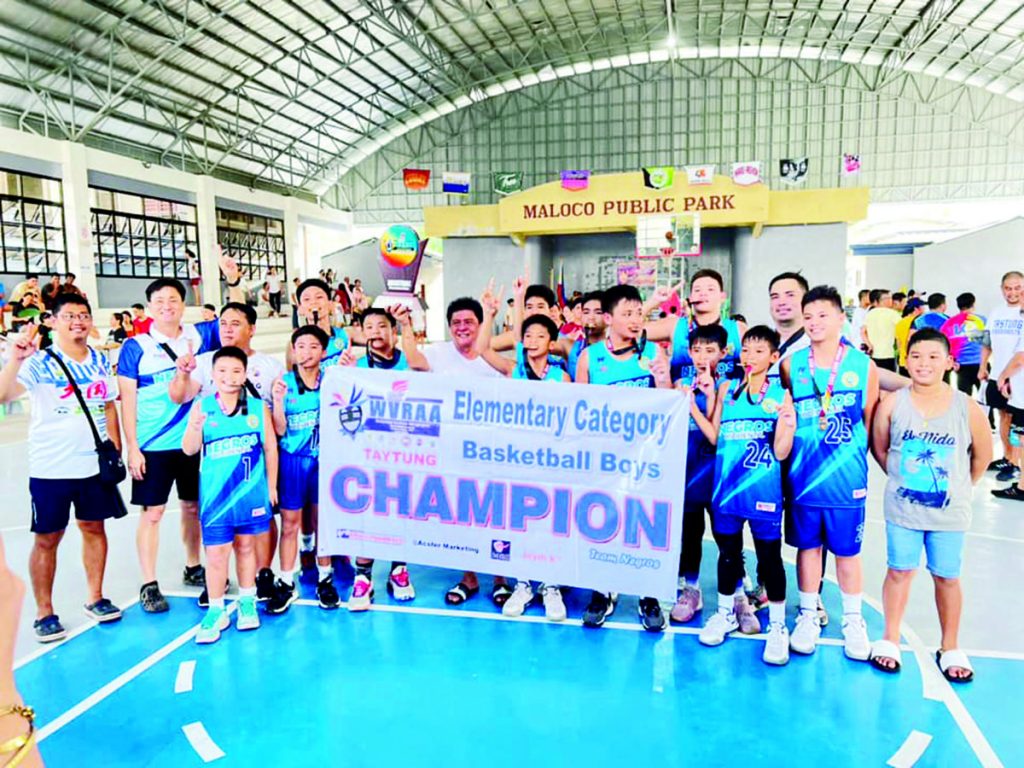 Negros Occidental elementary boys’ basketball team (Photo courtesy of Bernard Magbanua)