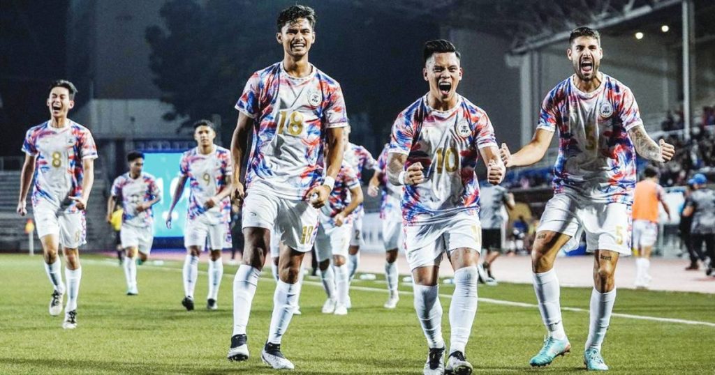 Although constantly being threatened by counter attacks, the Azkals managed to keep the ball on their side of the pitch during their friendly match against Nepal at the Rizal Memorial Stadium. (RM Chua / PFF photo)