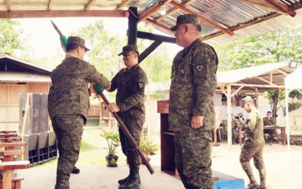 Major General Marion Sison, 3rd Infantry Division commander, led over the turnover of command of the 47th Infantry Battalion of the Philippine Army in Negros Oriental’s Mabinay town yesterday, June 30, 2023. The Army chief says the CPP-NPA is sending legal fronts to Negros Island to "reinforce" their colleagues amid government efforts to end the Communist insurgency. (Judy Flores Partlow / PNA photo)