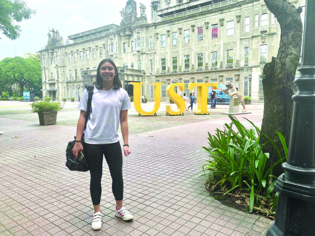 Negrense Kimberly Chelmei Ibanez Rubin had her school visit at the University of Santo Tomas yesterday, June 30, 2023. (Contributed photo)