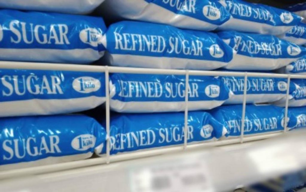 Refined sugar sold at a supermarket in Bacolod City in this file photo. On Friday, June 9, 2023, the Sugar Regulatory Administration urged retailers to sell refined sugar at a suggested retail price of P85 per kilogram amid reports of selling prices as high as P110, especially in Metro Manila. (PNA Bacolod / File photo)