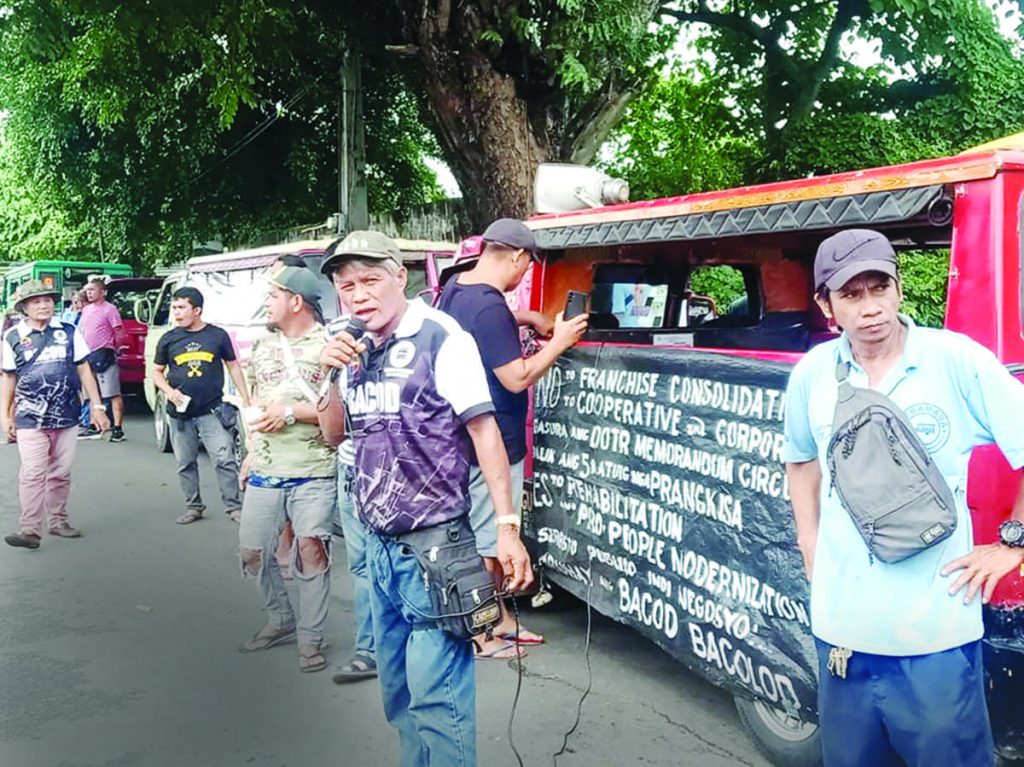 The Bacolod Alliance of Commuters, Operators and Drivers is among other groups which conducted a transport strike in Bacolod City yesterday, July 24, 2023. (dyHB RMN Bacolod photo)