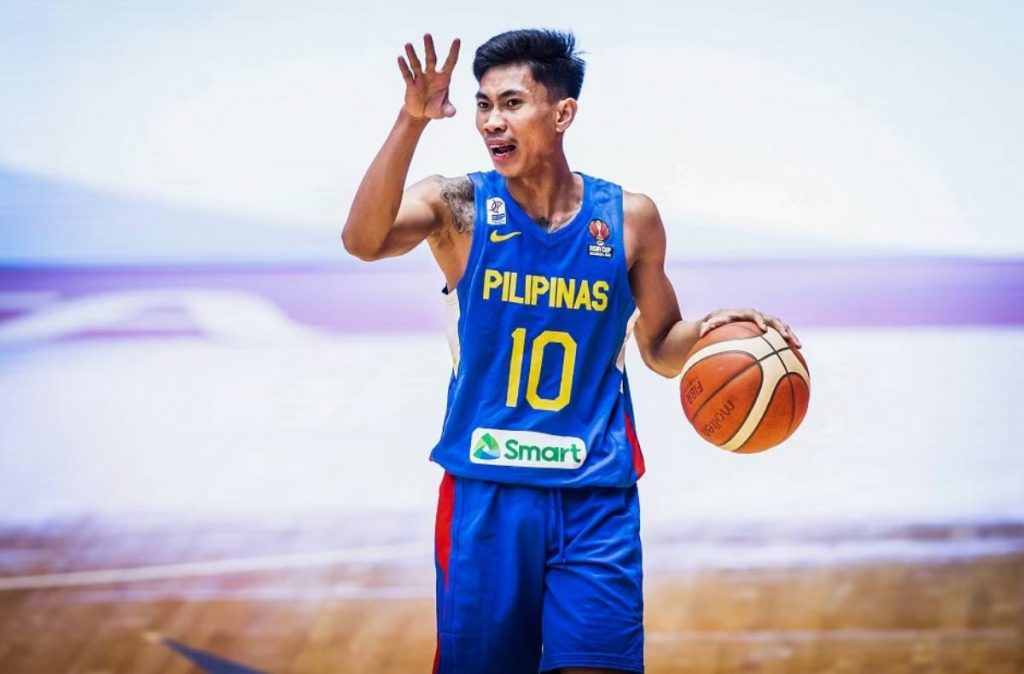 Rhenz Joseph Abando of Gilas Pilipinas during the 2022 FIBA Asia Cup match against Japan at the Istora Stadium in Jakarta, Indonesia. (FIBA / File photo)