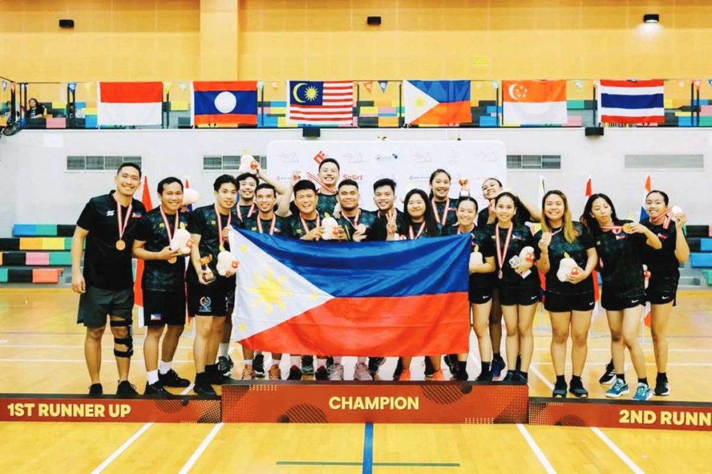 The Bacolod-based Philippine men’s and women’s tchoukball teams both finished third in the 2023 Southeast Asia Tchoukball Championships held at the ActiveSG Pasir Ris Sport Centre in Singapore. The hosts won the men’s and women’s titles while Malaysia placed second in both categories. (SEATBF / Tchoukball Association of the Philippines photo)