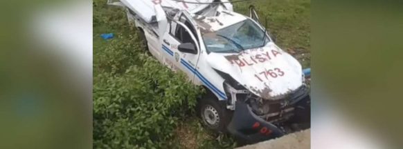 Patrol car falls, 2 cops hurt