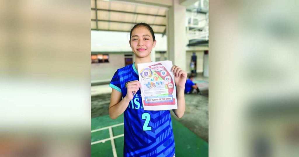 Jihan Isabelle Chuatico was named as the Player of the Game after providing steady offense in Western Visayas’ win over the National Capital Region in Palarong Pambansa 2023. (Photo courtesy of Quezon City Volleyball Circuit)