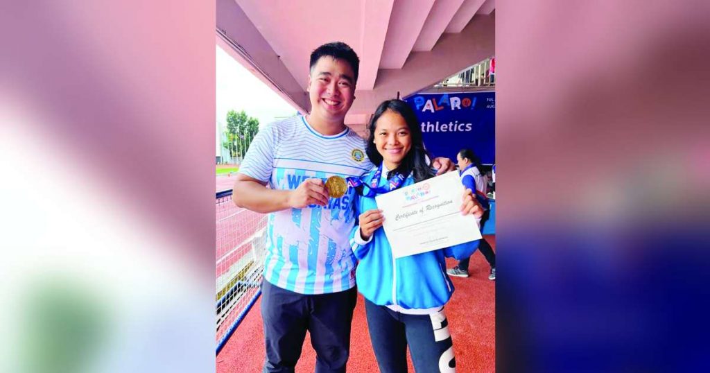 Krisha Aguillon with coach Che Guevarra (Photo courtesy of Antonette Jay Aguillon)