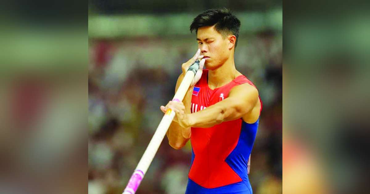 Filipino pole vaulter Ernest John Obiena captured his second gold medal of the week in Germany. (EJ Obiena / Facebook photo)