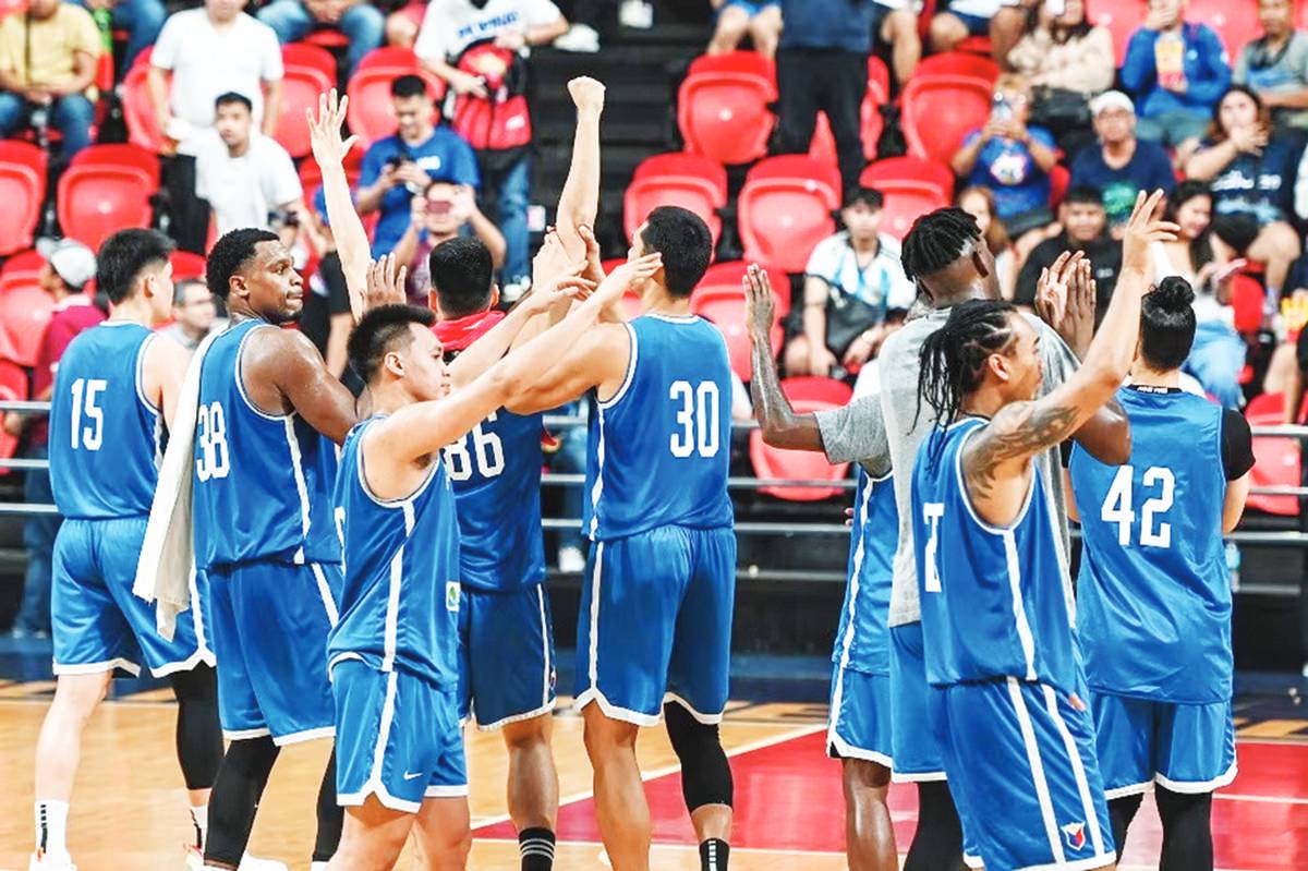 Gilas Filipinas takes on the Changwon LG Sakers in a tune-up game on September 22, 2023 at the PhilSports Arena in Pasig City as part of preparations for the upcoming Asian Games. (Maria Tan / ABS-CBN News photo)