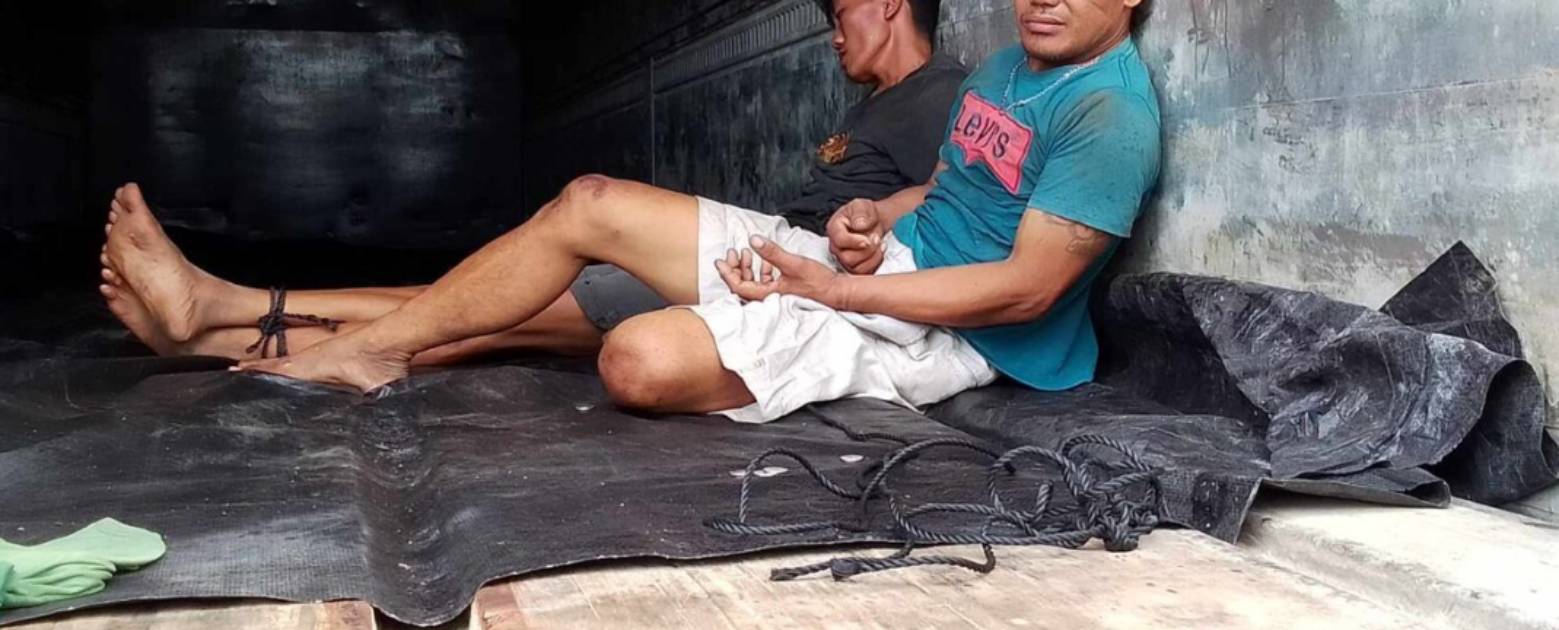 The two drivers in the alleged hijacking incident are facing charges of qualified theft and carnapping. (Murcia PNP photo)