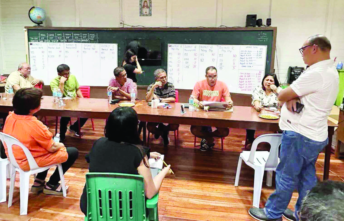 Photo shows the Overall Plebiscite Committee of the Central Negros Electric Cooperative during the last day of canvassing on August 27, 2023, after "yes" votes reached the threshold for the ratification of  the joint venture agreement between the cooperative and Primelectric Holdings Inc.