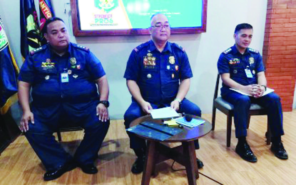 Police Regional Office in Western Visayas director, Brigadier General Sidney Villaflor (center), joined by Deputy Regional Director for Operations Colonel Joriz Cantoria (left) and Regional Operation Division chief Colonel Gilbert Gorero, says it’s all systems go for the barangay and Sangguniang Kabataan polls on Monday, October 30, 2023, during a press briefing on Saturday, October 28. Villaflor said the Philippine National Police has deployed 11,437 security personnel, not to mention the augmentation of other security forces. (PNA photo)