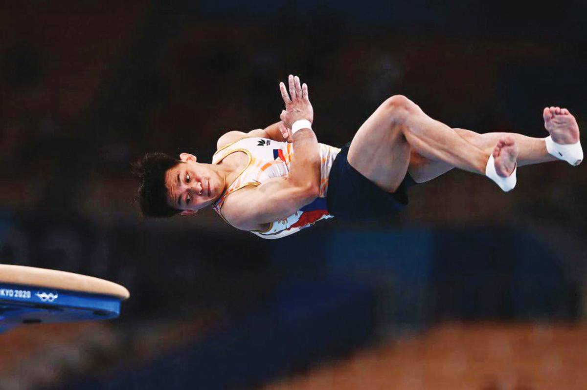 Carlos Edriel Yulo became the second Filipino athlete to qualify for the 2024 Paris Olympics. (AP / File photo)  