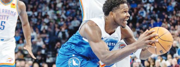 Edwards injured as Wolves top Thunder in NBA 