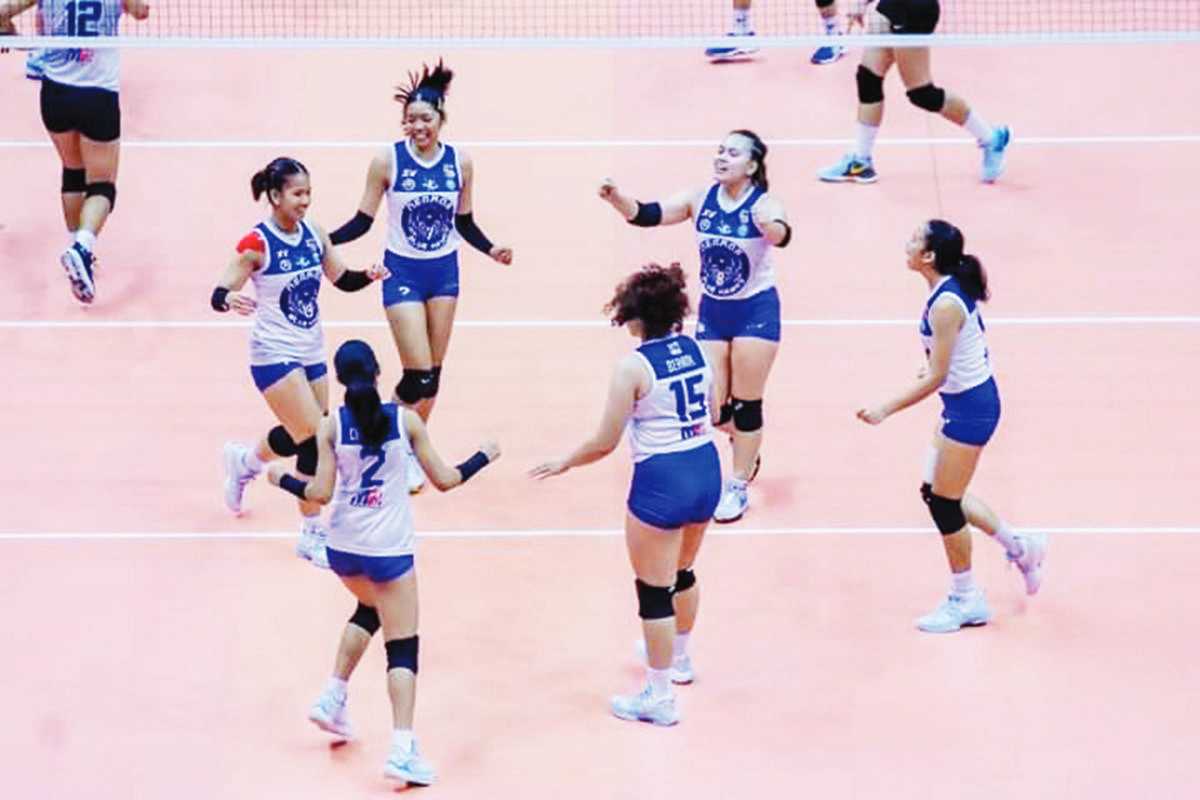 The Negros ICC Blue Hawks recorded their fifth consecutive win in the Maharlika Pilipinas Volleyball Association league. (MPVA photo)   