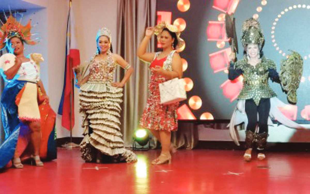 Candidates for the 4Ps ReyNanay Contest in Negros Oriental show their respective self-made costumes made of indigenous material in this undated photo. The police reported that the number of violence against women cases in Negros Oriental doubled this year compared to last year. (PNA / File photo) 