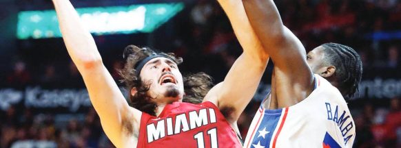 NBA: Jaquez, Heat slow down Embiid-less 76ers