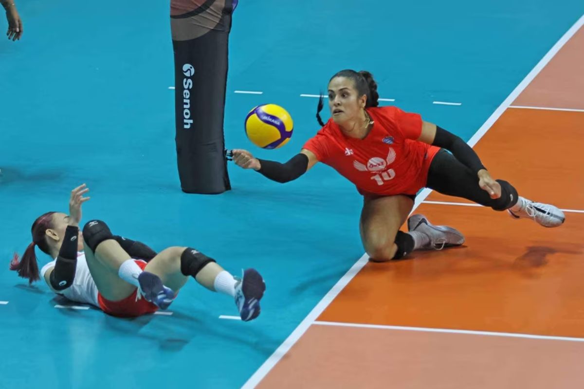 Filipino-American recruit Brooke Van Sickle in action for Petro Gazz in the Philippine National Volleyball Federation Champions League. (PNVF / Handout)