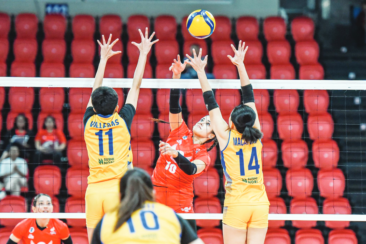 Brooke Van Sickle in action for the Petro Gazz Angels against the Capital1 Solar Spikers in the 2024 PVL All-Filipino Conference at the PhilSports Arena in Pasig City on Tuesday, March 26, 2024. (PVL Media Bureau photo)