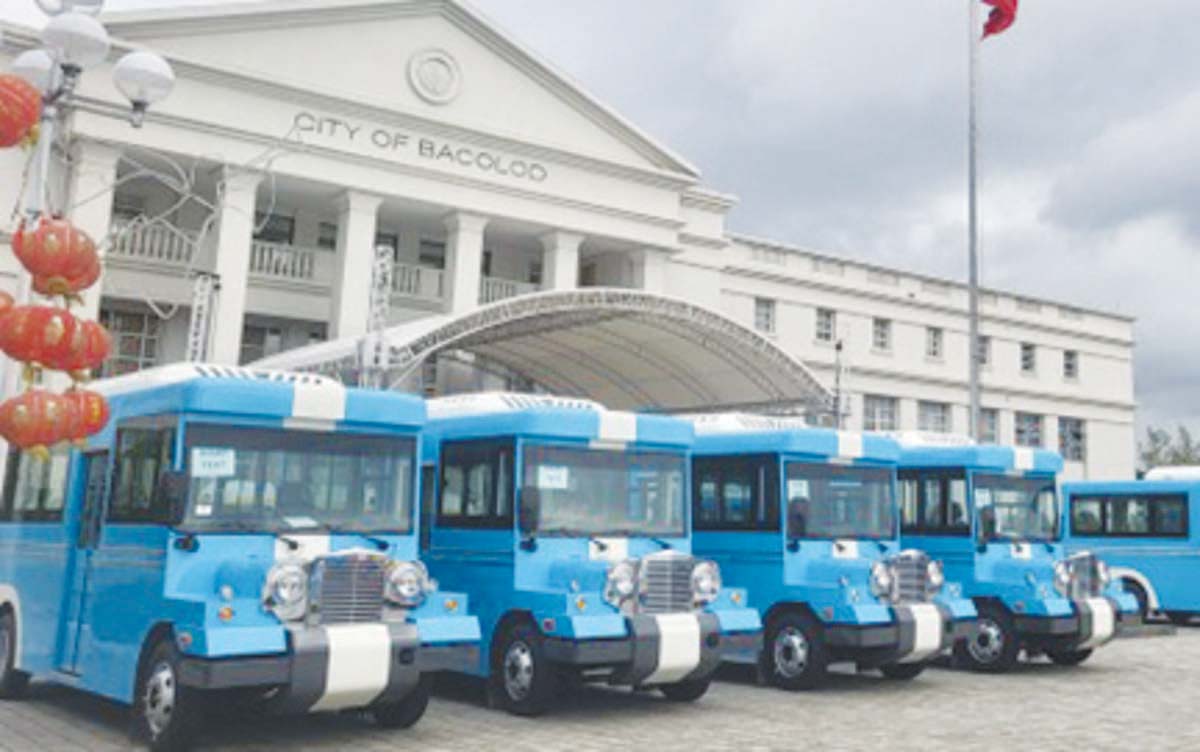 Electric (e)-jeepneys will ply the “green routes” covering Barangay Vista Alegre and Barangay Cabug in Bacolod City from May 15 to 19, 2024. The e-jeeps will provide free rides during the trial run, the city government said in a statement yesterday, May 10, 2024. (e-Future Motors PH photo) 