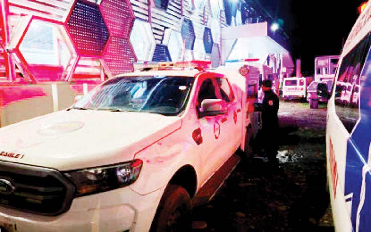 An emergency response vehicle of the Bacolod City Disaster Risk Reduction and Management Office is on its way to respond to the road crash involving a city-owned bus in Don Salvador Benedicto, Negros Occidental on June 14, 2024. Mayor Alfredo Abelardo Benitez ordered the suspension of borrowing of city government vehicles to ensure the safety of Bacolodnons. (Bacolod DRRMO photo)