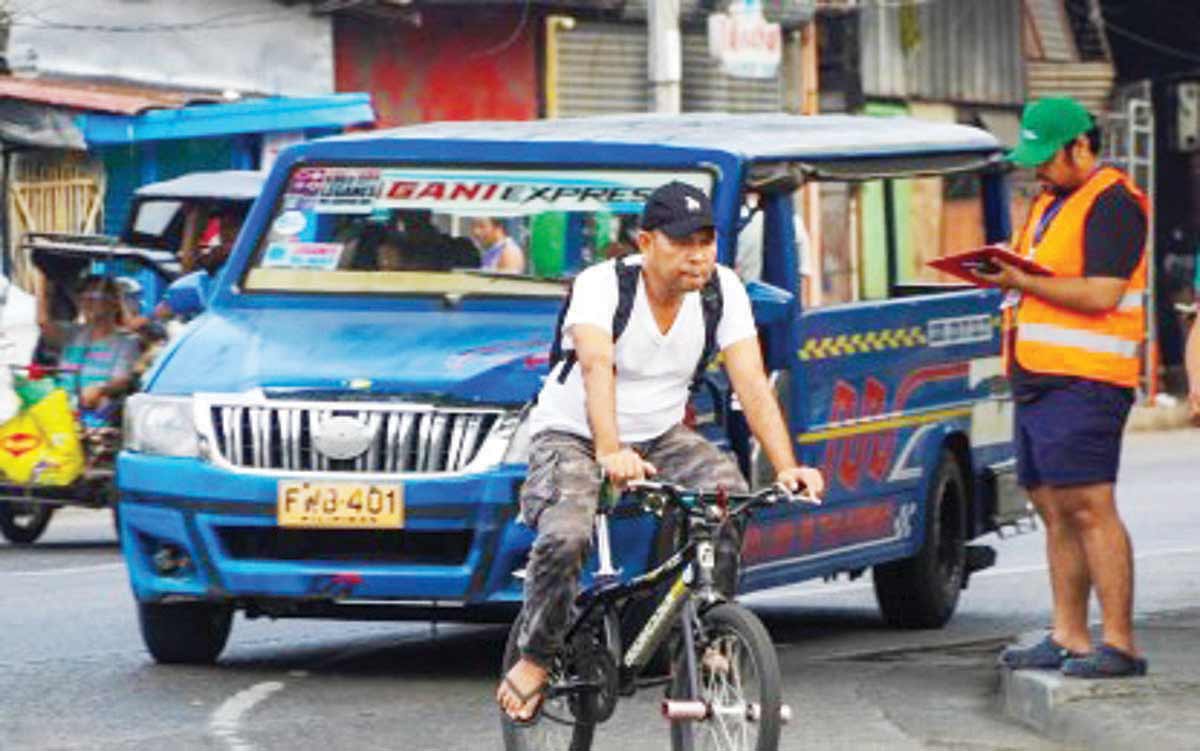 Volunteers from concerned agencies join the Bilang Siklista Bicycle Count in 10 areas in Iloilo City on Wednesday, June 5, 2024. The initiative aimed to gather data for crafting policies and advocate for more inclusive and sustainable transportation options, said the city government in a statement. (Iloilo City government photo)