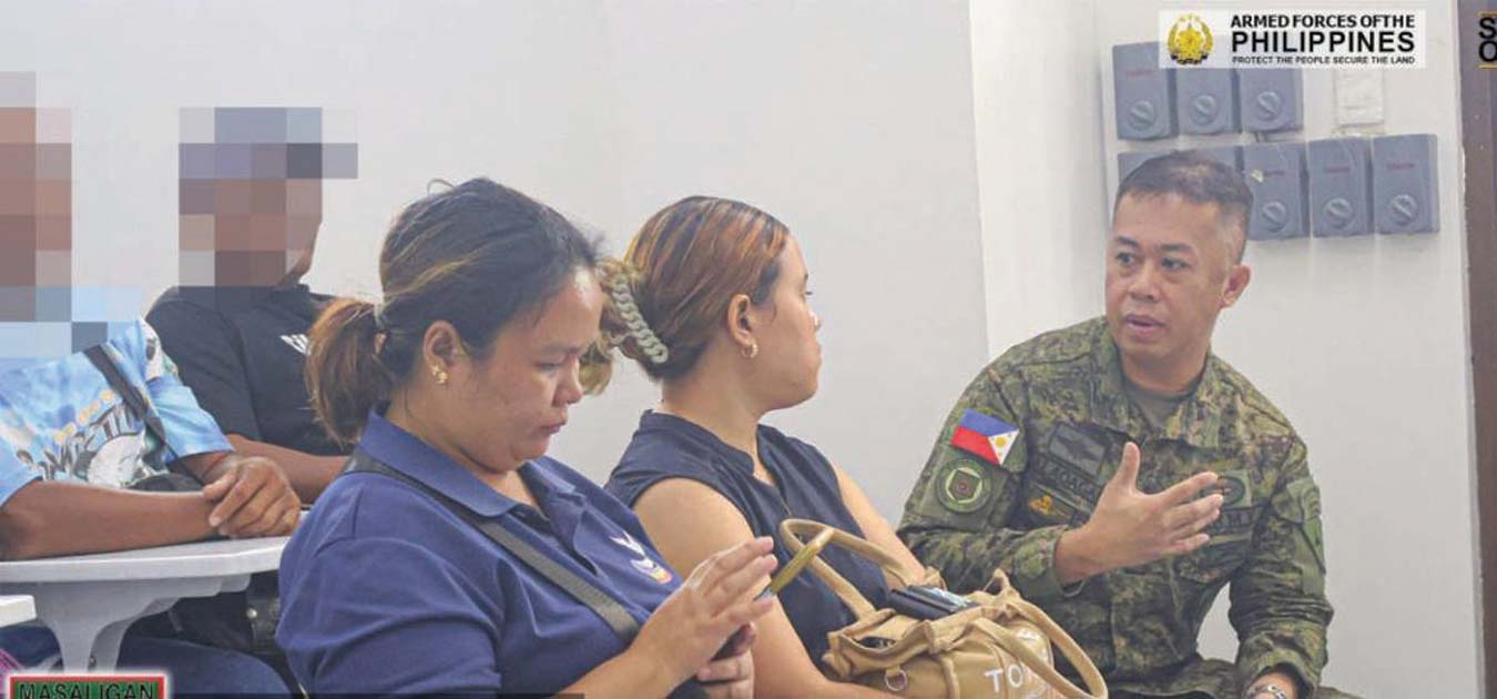 Commanding Officer Colonel Arnel Calaoagan of the 79th Infantry Battalion reiterates the Army’s call to rebels in the armed struggle to surrender and avail of the amnesty program that is their best option. (PIA-Negros Occidental photo)