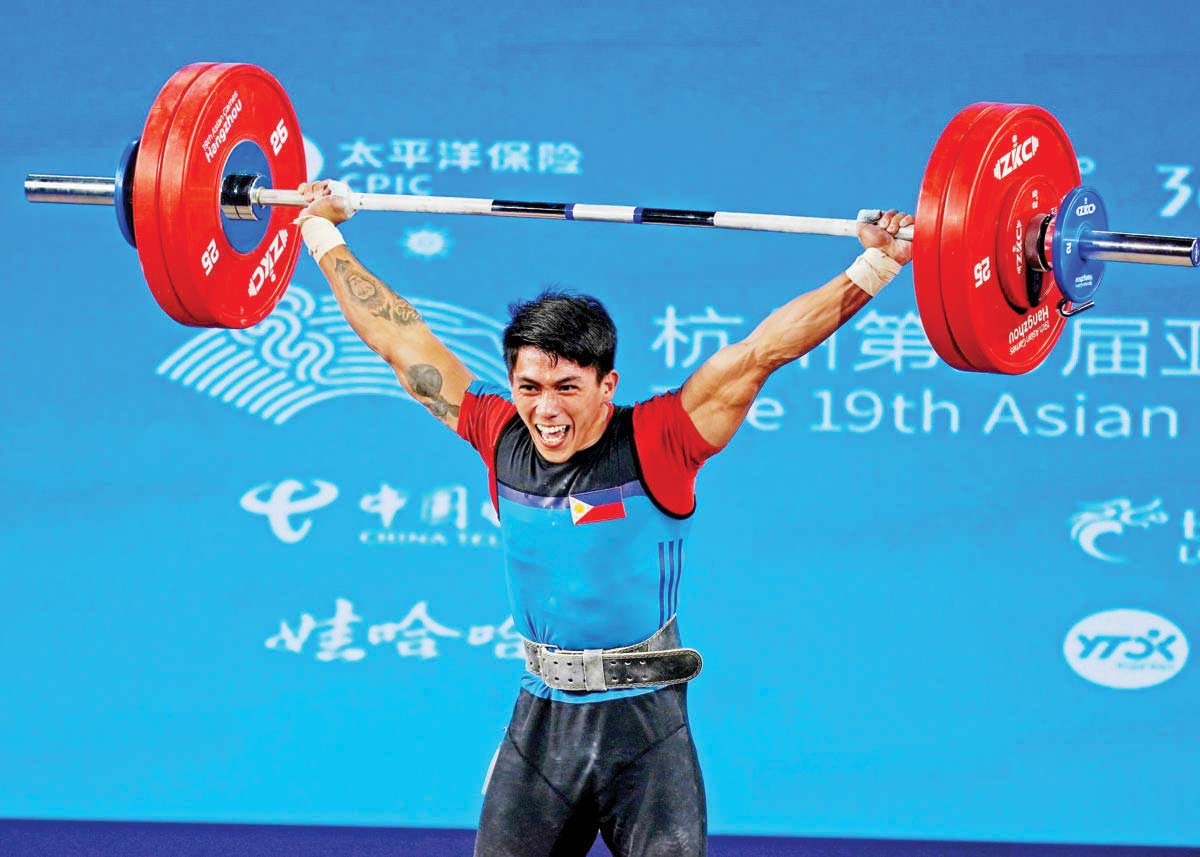 Filipino weightlifter John Ceniza is keen on making a name for himself yet again with a podium finish in the Paris Olympics. (PSC-POC Media / File photo)