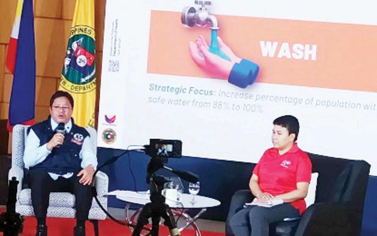 A total of 3,028 of the 4.052 barangays have achieved zero open defecation status, Department of Health (DOH) Western Visayas Center for Health Development Regional Director Adriano Suba-an (left) said during the Kapihan sa Bagong Pilipinas yesterday, July 2, 2024. He urged the remaining barangays in the region to achieve the same status, which is among the components of water sanitation hygiene of the DOH. (PNA photo)
