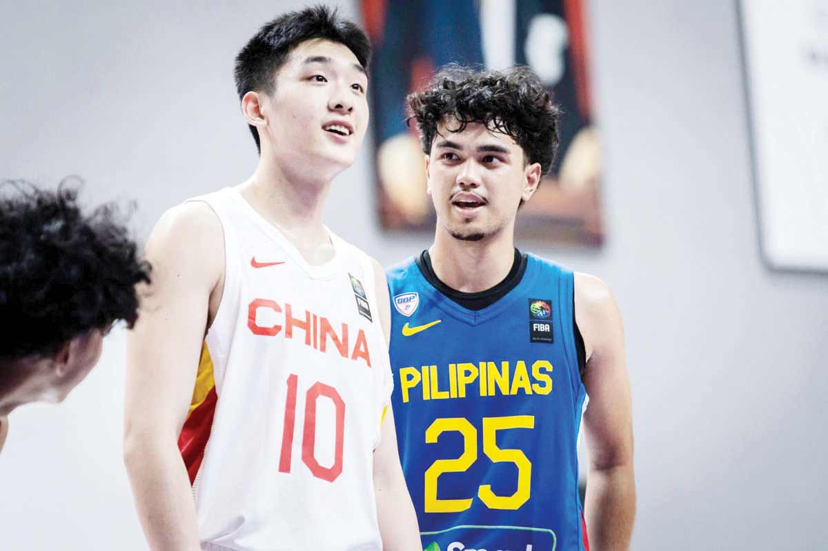 Gilas Pilipinas Under-17’s CJ Amos in the 2024 FIBA U-17 World Cup against China. (FIBA photo)