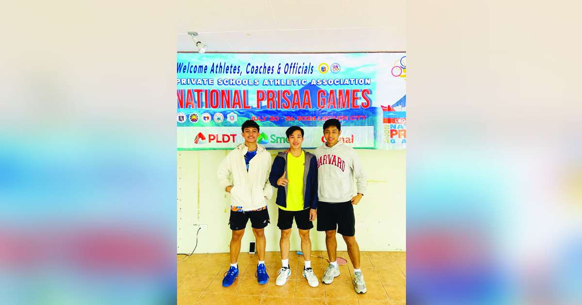 The Negros Island Region ruled the tertiary men’s badminton team event of the 2024 PRISAA National Games in Legaspi City, Albay. (Jordan Sun photo) 