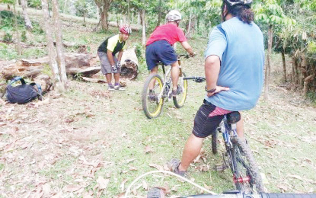 Mountain bike racing enthusiasts in Negros Oriental hone their skills before a competition in this undated photo. The PlanOut Sports and Fitness Festival set in September will bring together thousands of athletes from across the country. (Fr. Christian Benjamin / Facebook photo)