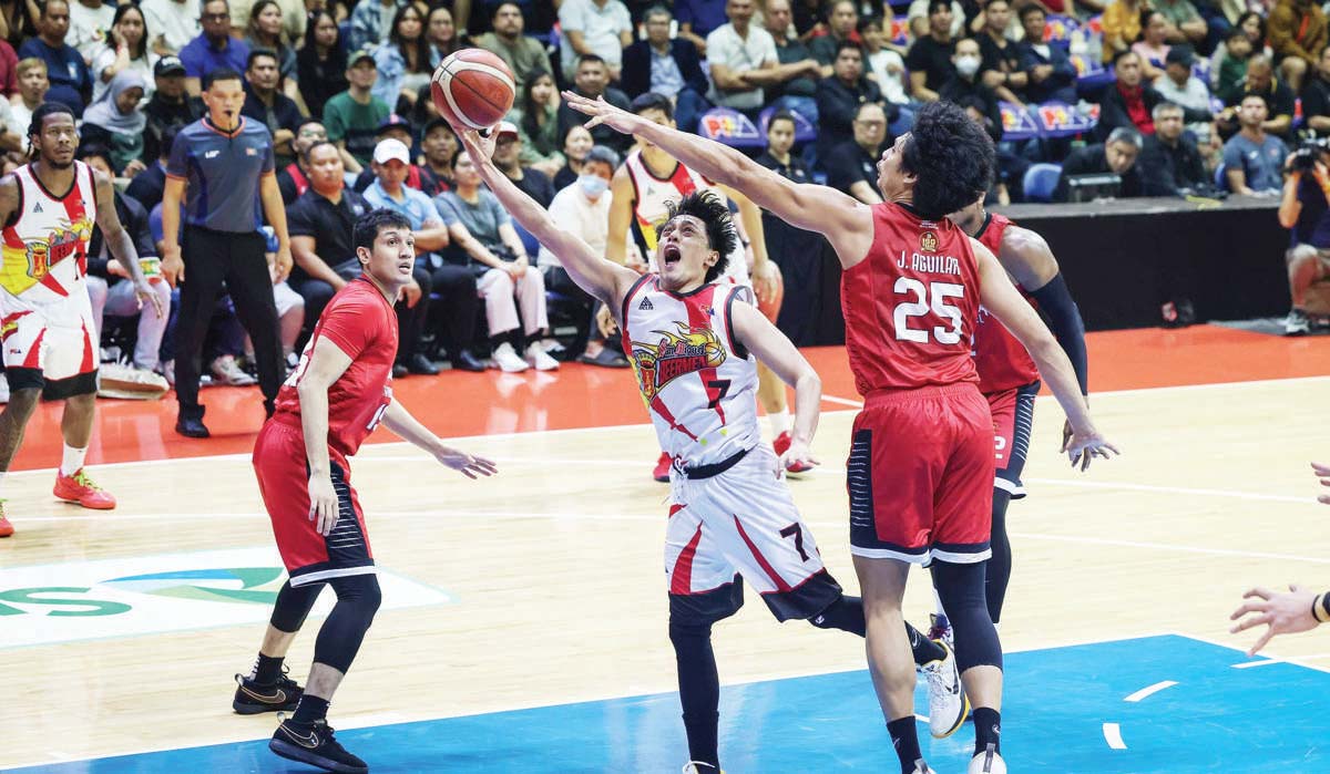 Beermen overcomes Ginebra in OT thriller to tie PBA series