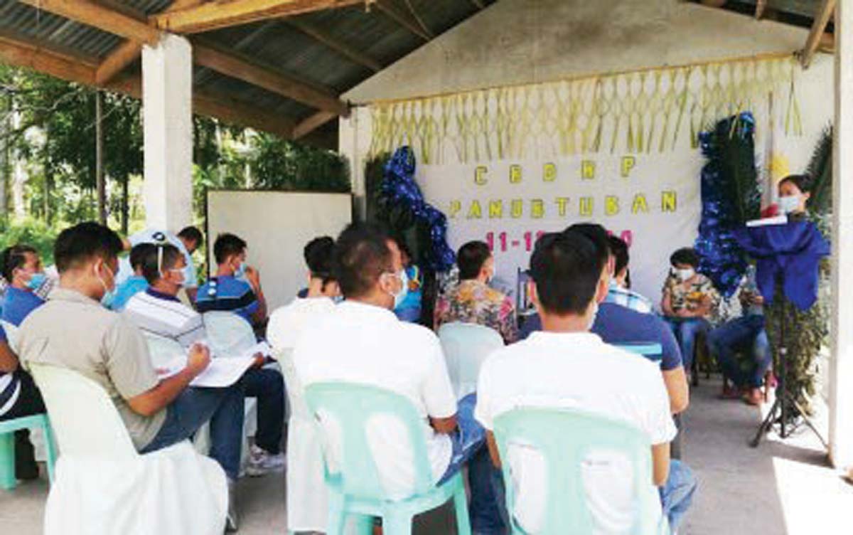 Drug personalities attend a session at a community-based reformation center in Negros Oriental in this undated photo. The Philippine Drug Enforcement Agency in the province says 278 of the 557 barangays in Negros Oriental are already "drug-cleared." (PNA / File photo)